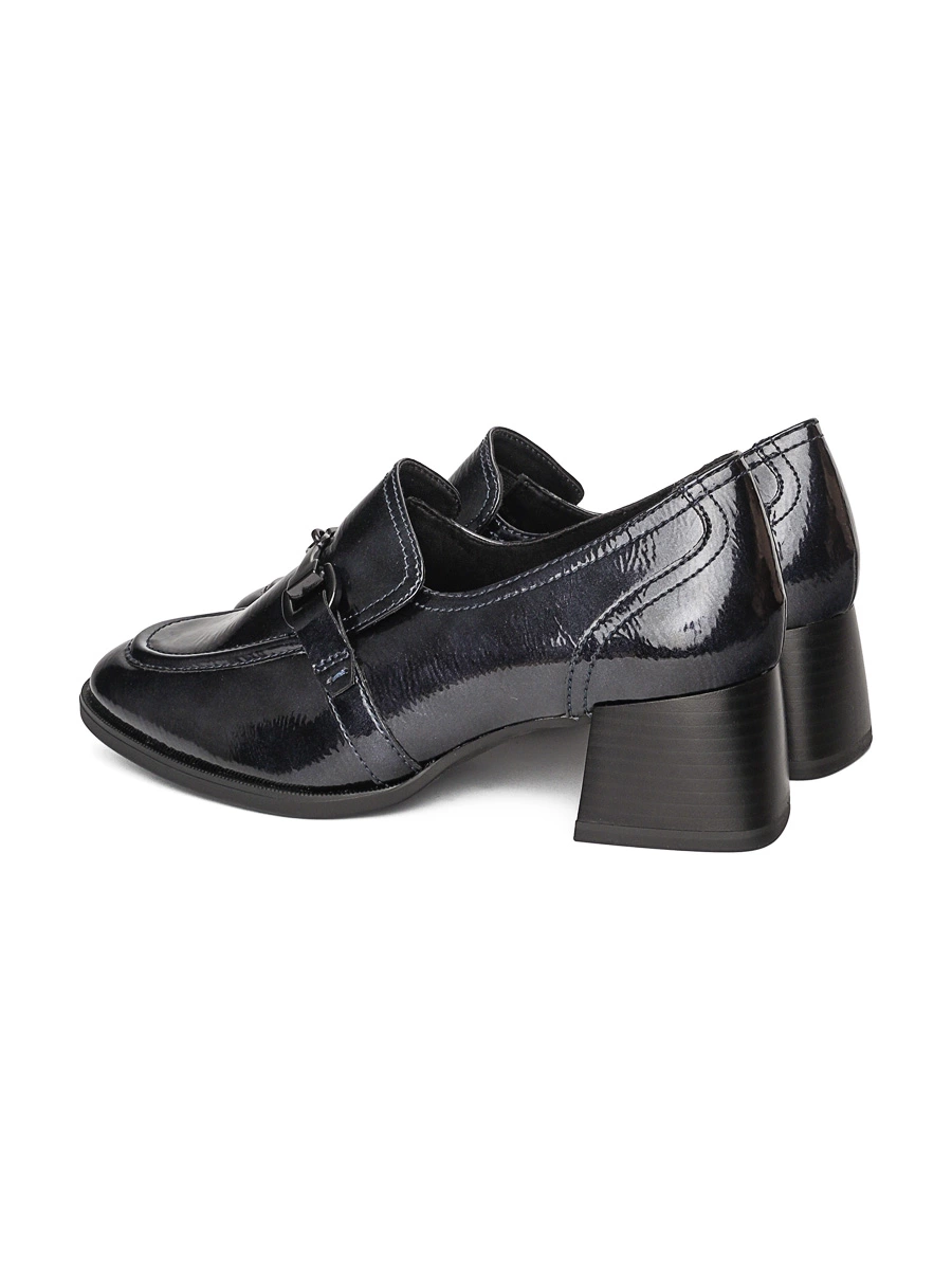 Туфли черного цвета лакированные с пряжкой